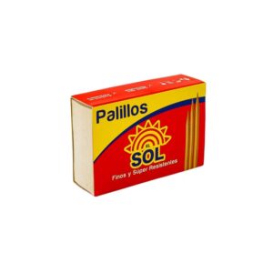 PALILLOS MADERA CAJA x180und EL SOL X12