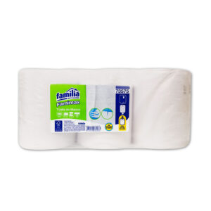 TOALLA ROLLO FAMILIA BLANCA X 100 MTS HOJA TRIPLE PRECORTADA X 6 UND