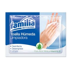 TOALLA HUMEDA FAMILIA PARA MANOS DESINFECTANTE X 100