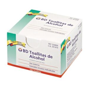 TOALLITA DE ALCOHOL ISOPROPILICO AL 70% X 100