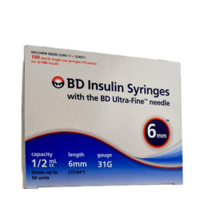 JERINGA PARA INSULINA DE 0.5 ML CON AGUJA 31GA X 6MM