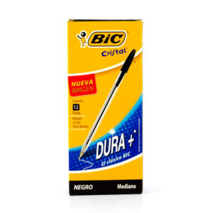 BOLIGRAFO BIC CRISTAL NEGRO CAJA X 12