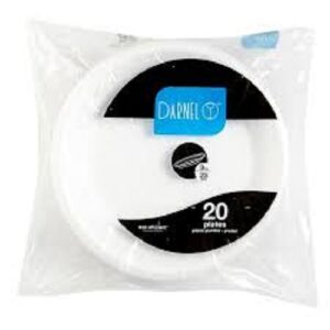 PLATO PANDO ICOPOR 20 CM DARNEL PAQUETE X 20