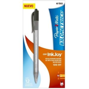 BOLIGRAFO KILOMETRICO 100 RETRACTIL NEGRO CAJA X 12