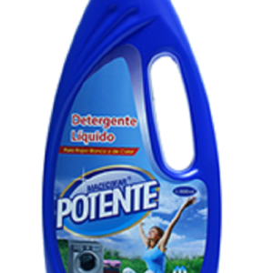 DETERGENTE LIQUIDO PARA ROPA POTENTE X 1000CC CAJA X 12