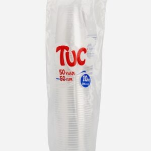 VASO TUC TRANSPARENTE 10 ONZAS X 50