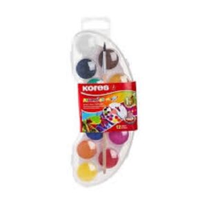 ACUARELA KORES GRANDE X12 COLORES+PINCEL