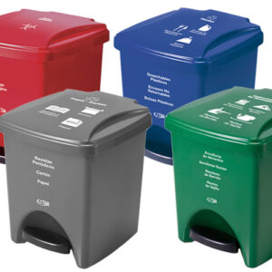 PAPELERA DE PEDAL 10 LTS SURTIDA