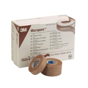 ESPARADRAPO MICROPORE DE 1/2" X 10 CAJA X 24 ROLLOS